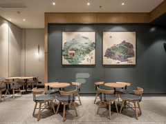 Modern Bakery Coffee Counter Seating Layout
