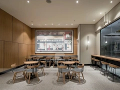 Modern Bakery Coffee Counter Seating Layout