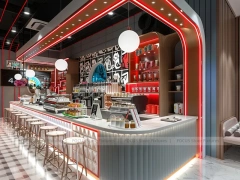 Neon Color Beverage Island Kiosk