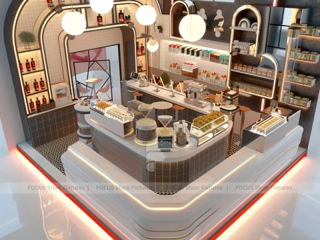 Neon Dessert Beverage Island Showcase