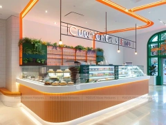 Neon Green Juice Bar Island Counter