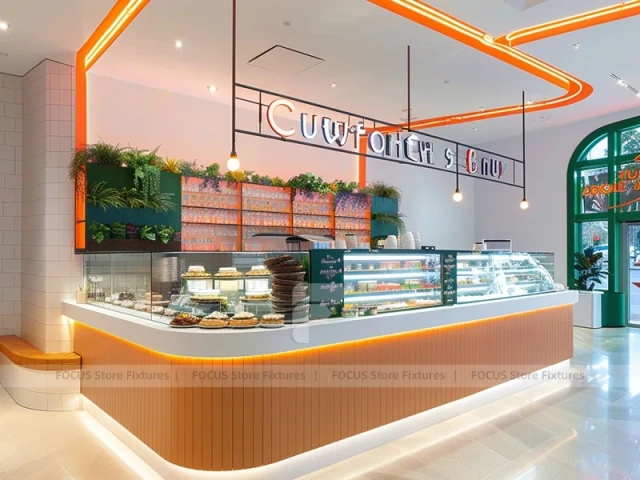 Neon Green Juice Bar Island Counter