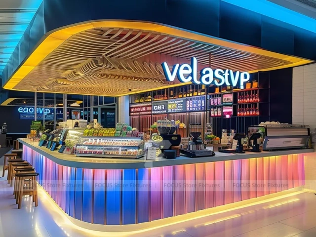 Neon Purple Beverage Island Counter