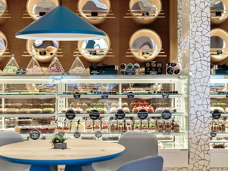 Pastel Beverage Cafe Booth Seating Layout