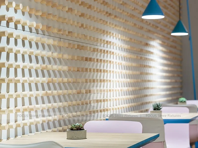Pastel Beverage Cafe Booth Seating Layout