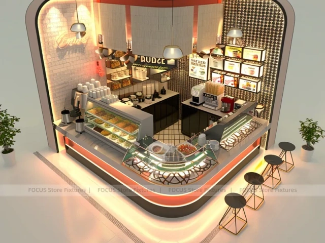 Pink Arch Beverage Bar Counter Layout