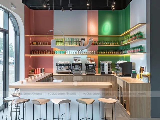 Pink Arch Beverage Bar Counter Layout