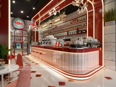 Pink Arch Dessert Cafe Counter Layout