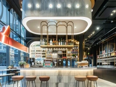 Pink Arch Dessert Cafe Counter Layout