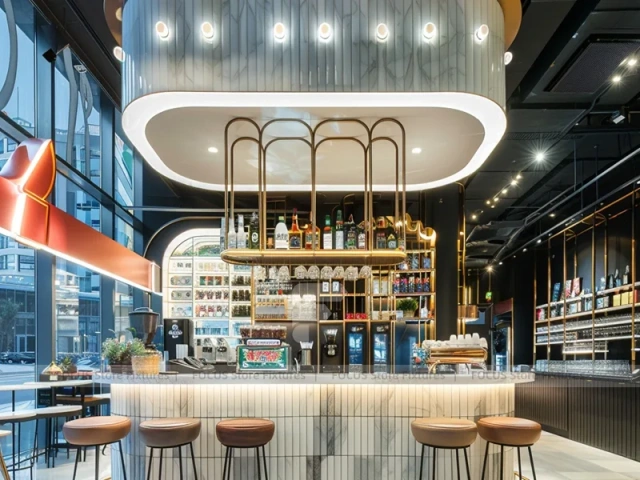 Pink Arch Dessert Cafe Counter Layout
