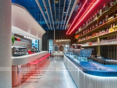 Pink Arch Dessert Cafe Counter Layout