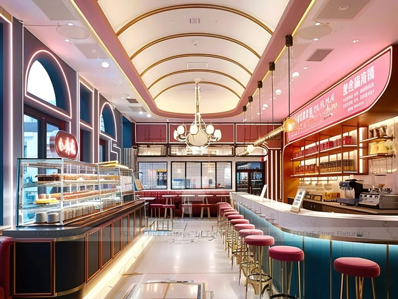 Pink Arch Dessert Cafe Counter Layout