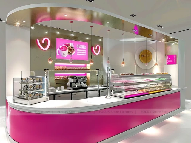 Pink Arch Dessert Cafe Counter Layout