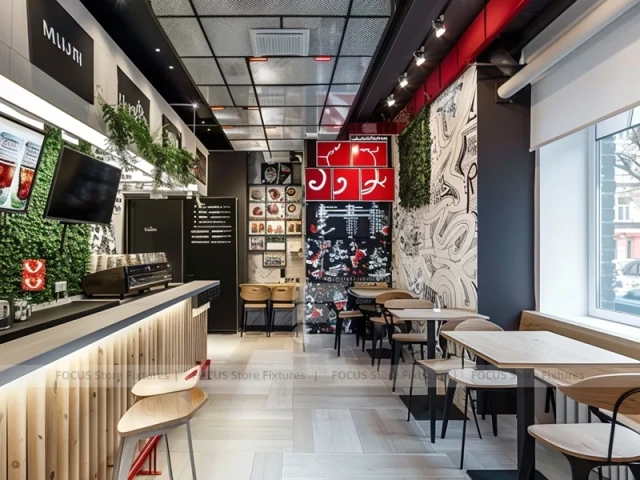 Pink Arch Dessert Cafe Display Counter