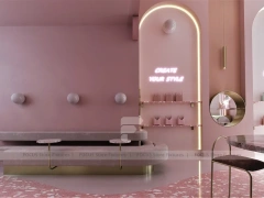 Pink Arch Dessert Cafe Seating Niche
