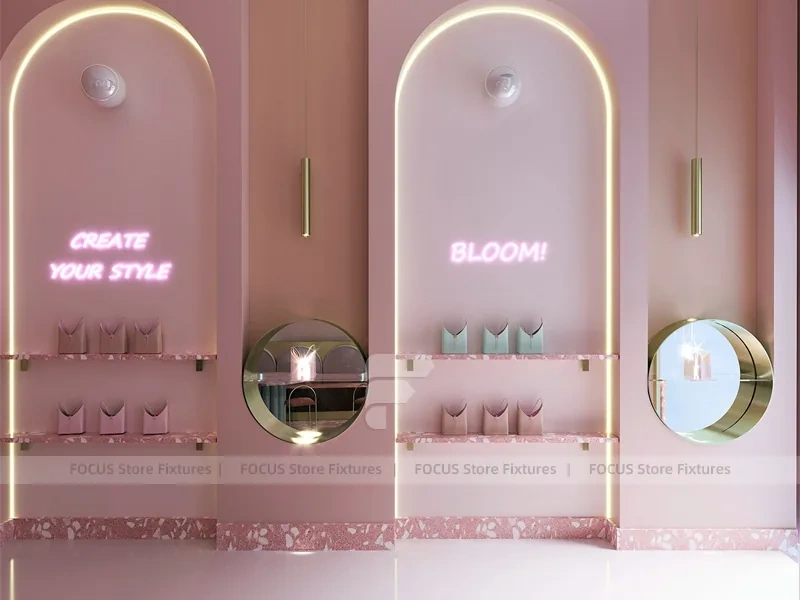 Pink Arch Dessert Cafe Seating Niche