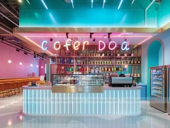Pink Beverage Island Bar Counter