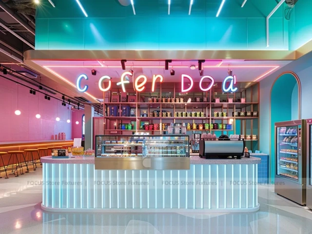 Pink Beverage Island Bar Counter