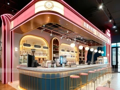 Pink Blue Beverage Arch Bar Counter