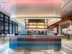 Pink Blue Beverage Arch Bar Counter
