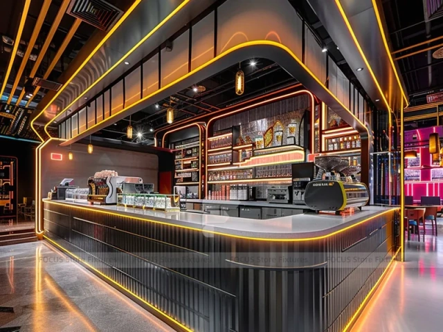 Pink Blue Beverage Arch Bar Counter
