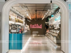 Pink Blue Dessert Beverage Front Counter