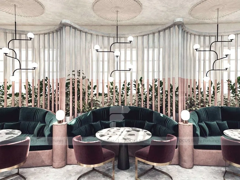 Pink Botanical Dessert Bar Island Layout