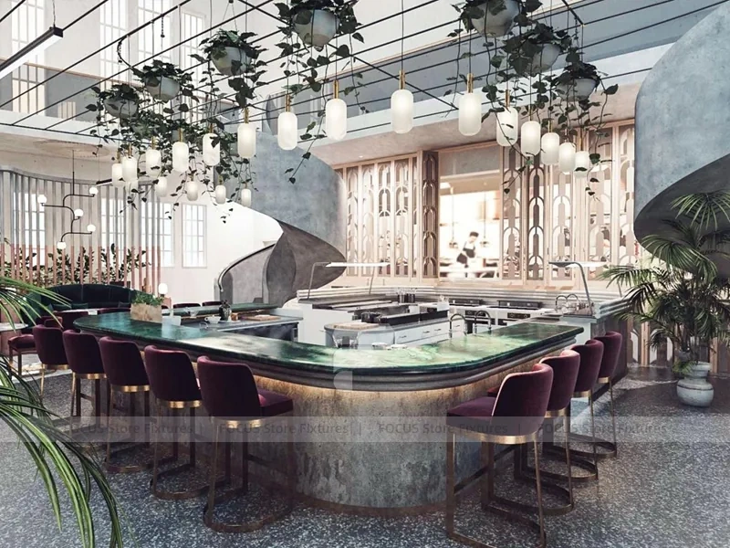 Pink Botanical Dessert Bar Island Layout