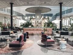 Pink Botanical Dessert Bar Island Layout