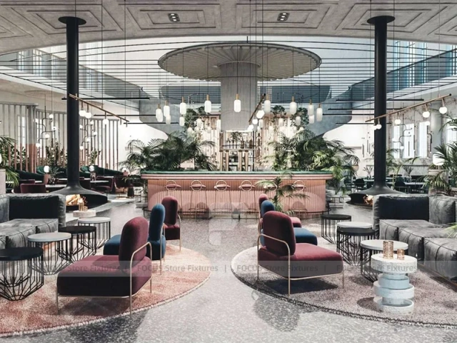 Pink Botanical Dessert Bar Island Layout