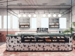 Pink Botanical Dessert Bar Island Layout