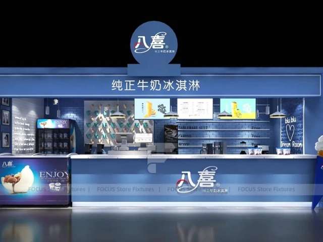 Pink Dessert Beverage Kiosk Booth