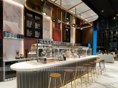 Pink Glass Dessert Beverage Kiosk