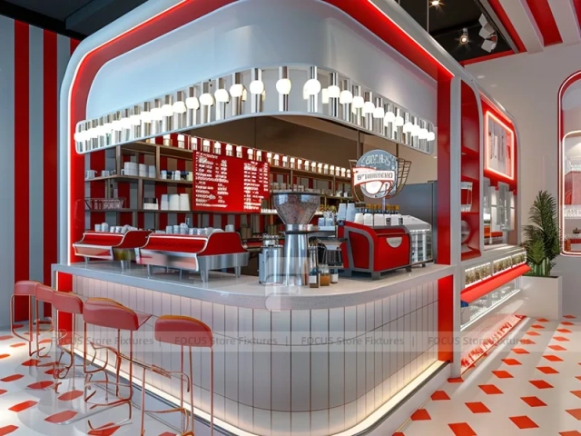 Pink Gold Beverage Island Bar Layout