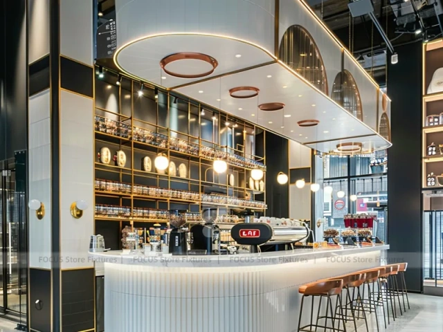 Pink Gold Beverage Island Bar Layout