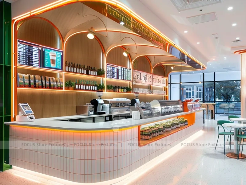 Pink Gold Beverage Island Bar Layout