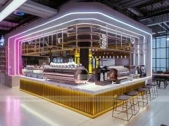 Pink Gold Dessert Beverage Counter Hall
