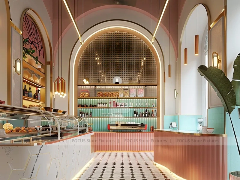 Pink Gold Dessert Cafe Back Bar