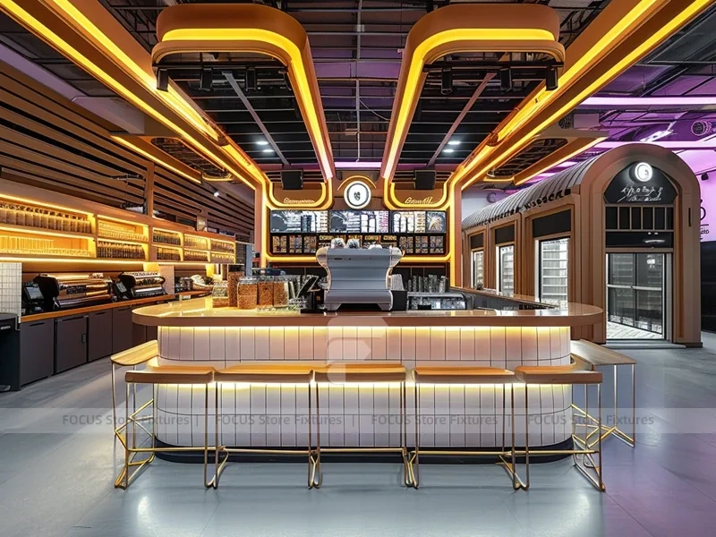 Pink Mint Dessert Beverage Counter Layout