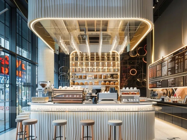 Pink Mint Dessert Beverage Counter Layout
