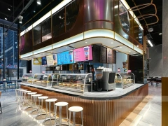 Pink Ribbed Beverage Front Counter