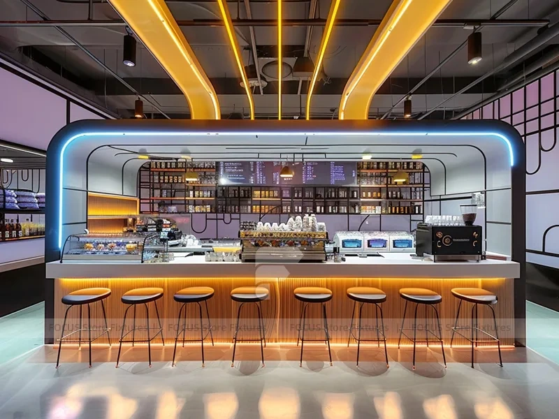 Pink Ribbed Beverage Front Counter