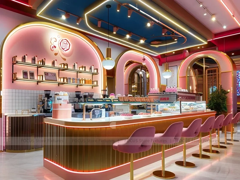 Purple Dessert Beverage Shop Counter