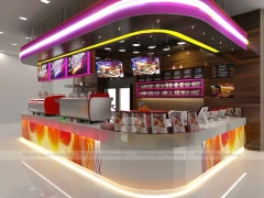 Purple Dessert Beverage Shop Counter