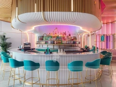 Purple Dessert Beverage Shop Counter