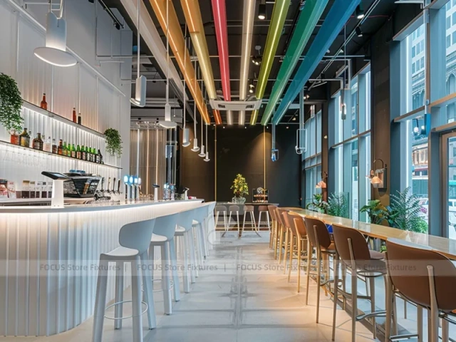 Rainbow Ceiling Juice Bar Counter Layout