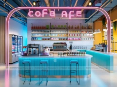 Rainbow Ceiling Juice Bar Counter Layout