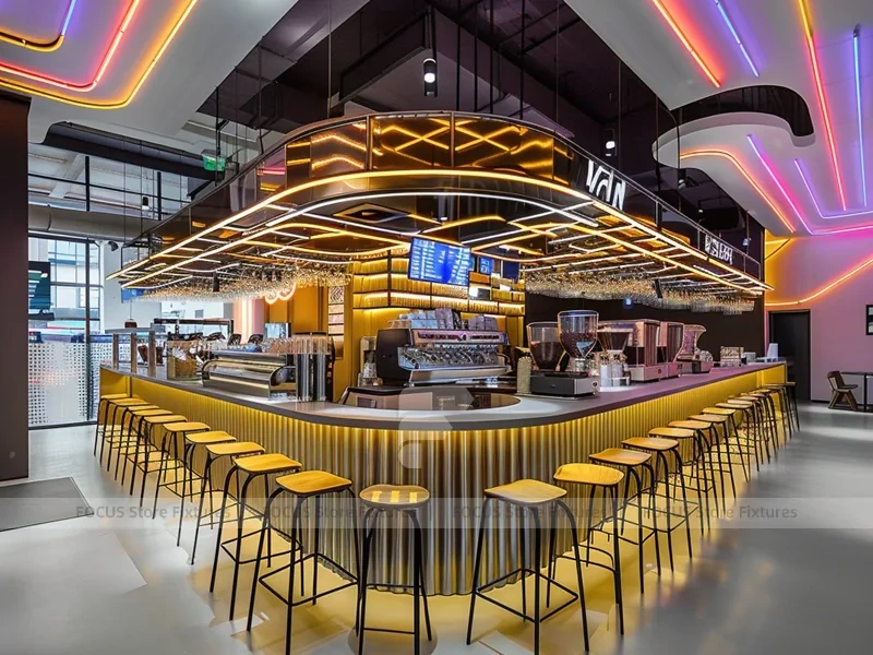 Rainbow Ceiling Juice Bar Counter Layout