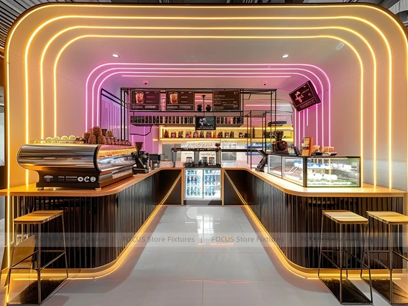 Rainbow Ceiling Juice Bar Counter Layout