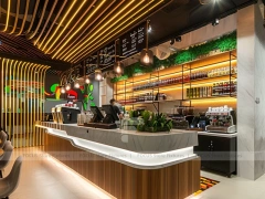 Rainbow Neon Beverage Bar Counter